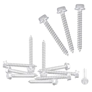 1/4-20" X 2" Hex Head Screws Bolts, Nuts, Flat Washers & Lock Washers - 10 Sets