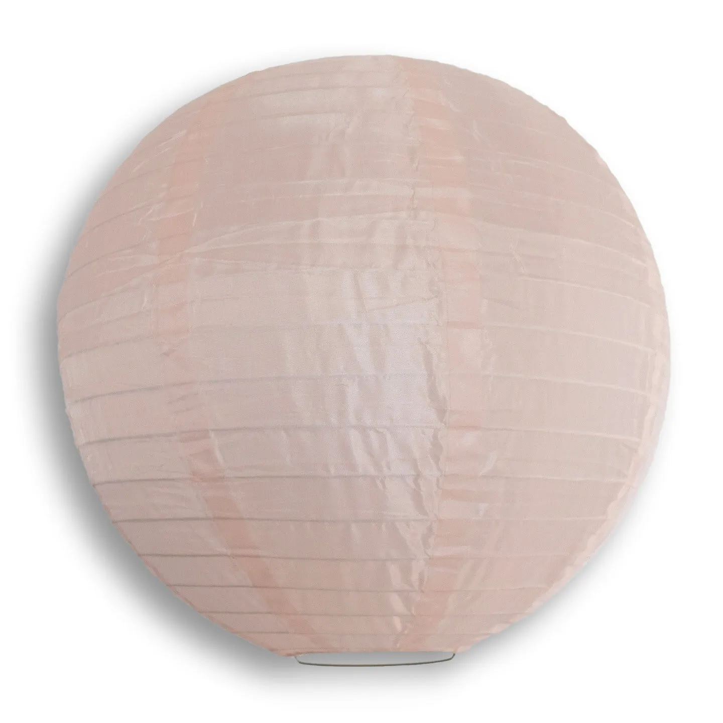 10" Rose Quartz Pink Shimmering Nylon Lantern, Even Ribbing, Durable, Hanging