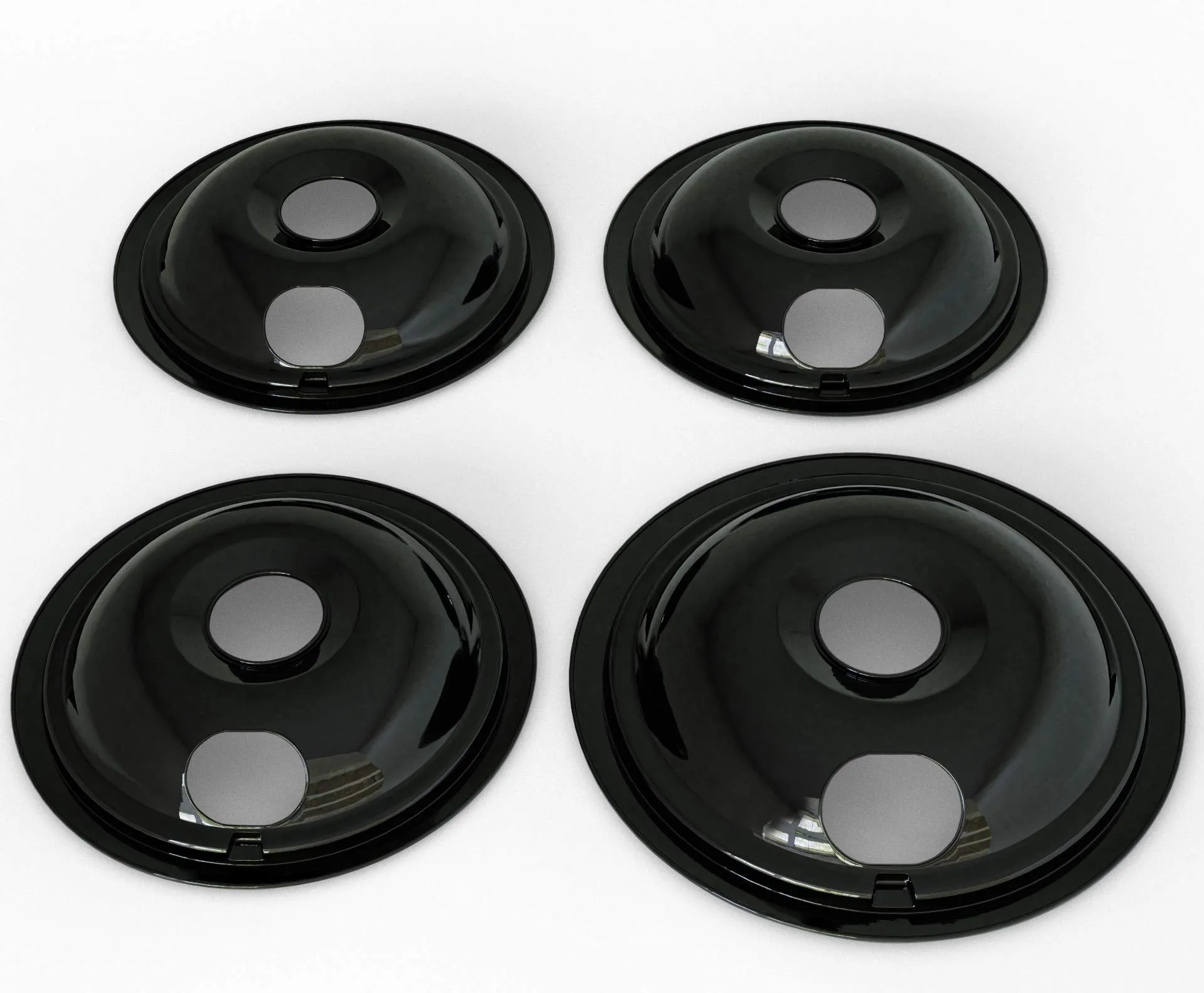 3 Small Bowl WB31M20 6" and 1 Large Bowl WB31M19 8" Drip Pans Burner Bowls Compatible