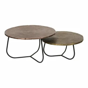 32 Inch Section Tables Set Of 2 Multicolor Industrial