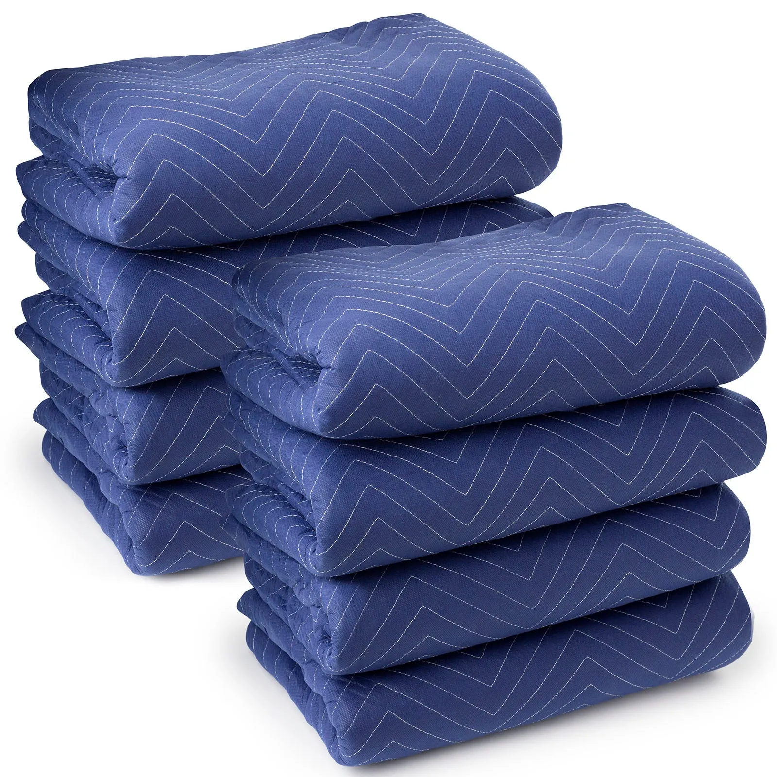 8-Pack, 80"x72" Moving & Packing Blankets - Royal Blue by Sure-Max