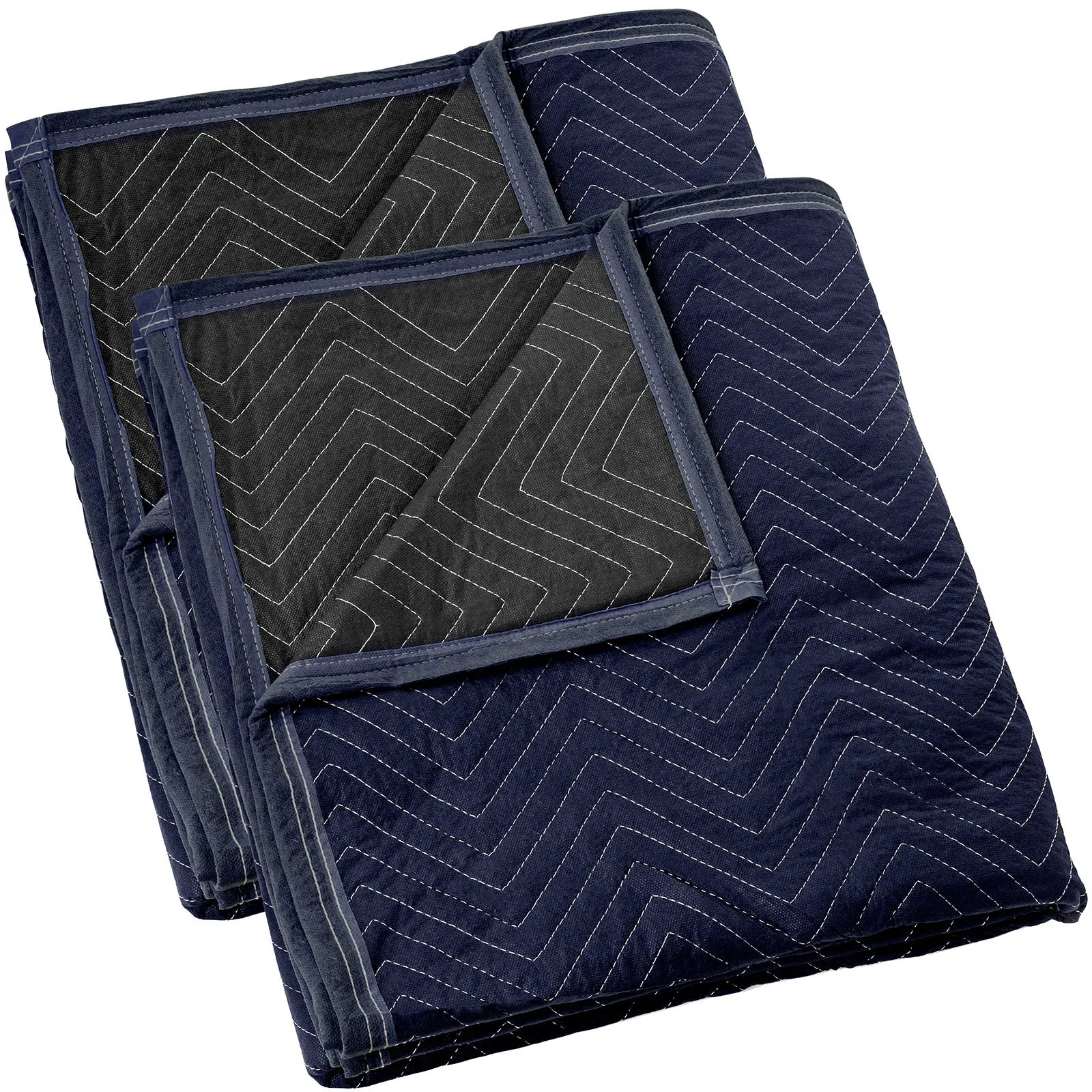 80" x 72" Quilted Moving & Packing Blanket - Blue & Black by Sure-Max