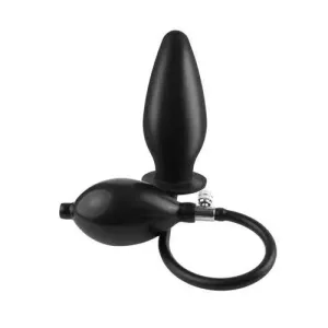 Anal Fantasy Collection Inflatable Silicone Plug - Black