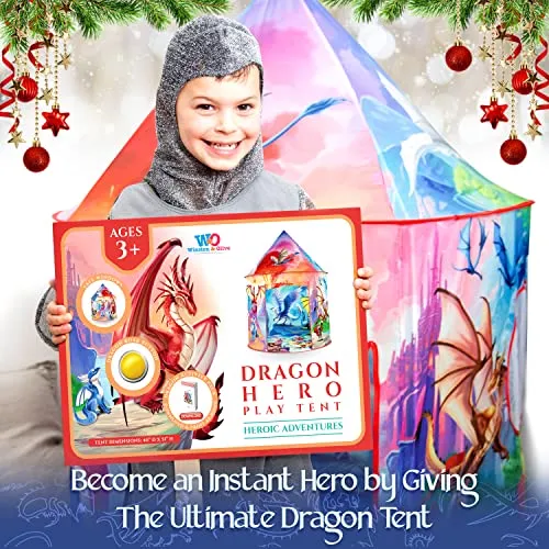 Dragon Hero Kids Tent With Roar Button Epic Dragon Tent Pop Up Tent