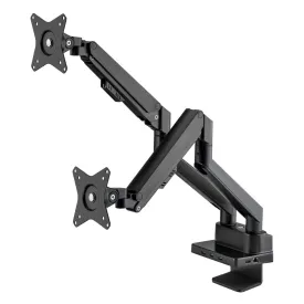 Dual Monitor Desk Mount with Integrated Docking Station