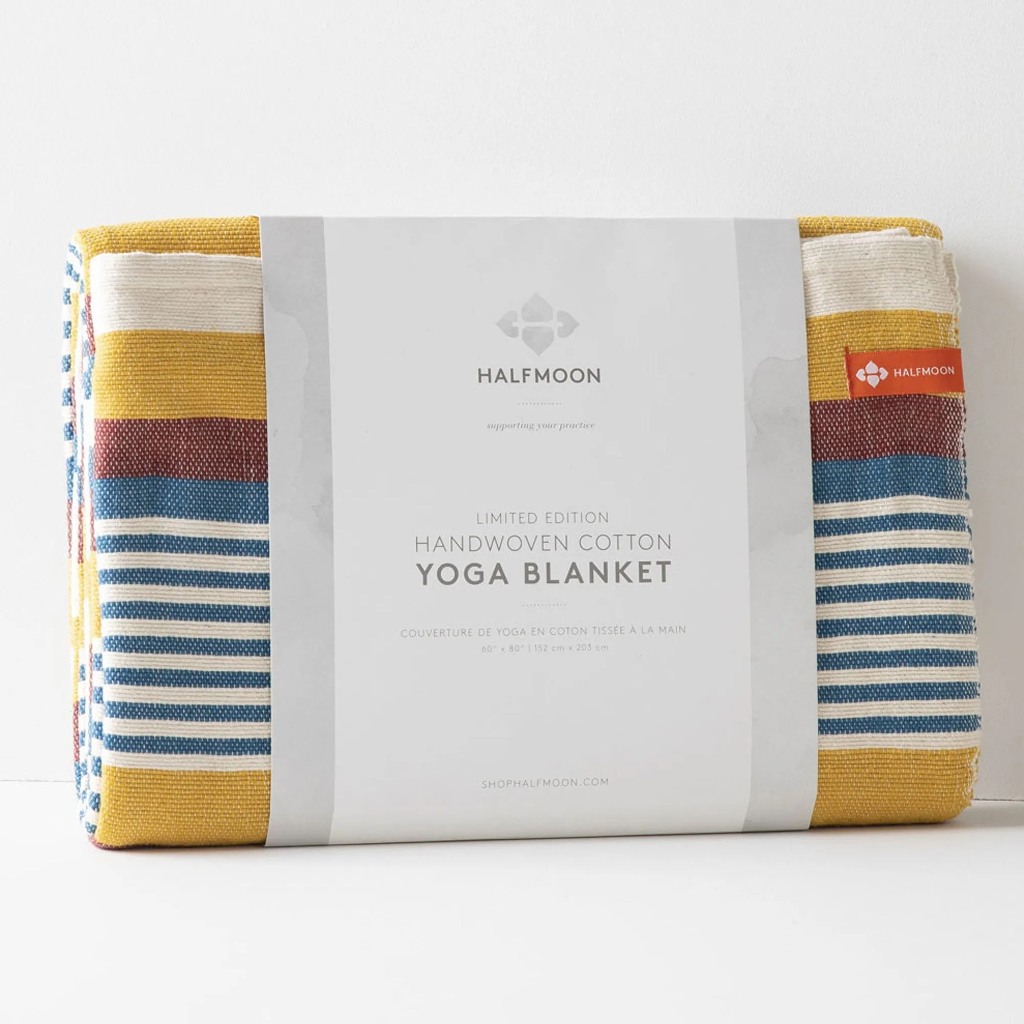 Halfmoon Beachstripe Cotton Yoga Blanket