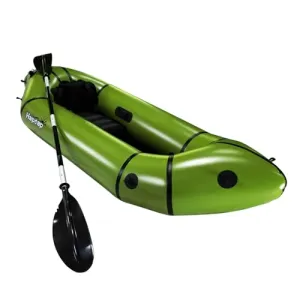 Hapcap Packraft Inflatable Kayak for Flat or White Water Rafting Tour,with Kayak Paddle,8.4ft 1 Person Kayak for Adults,Durable and Compact,Rapid Inflate,Ideal for Adventure