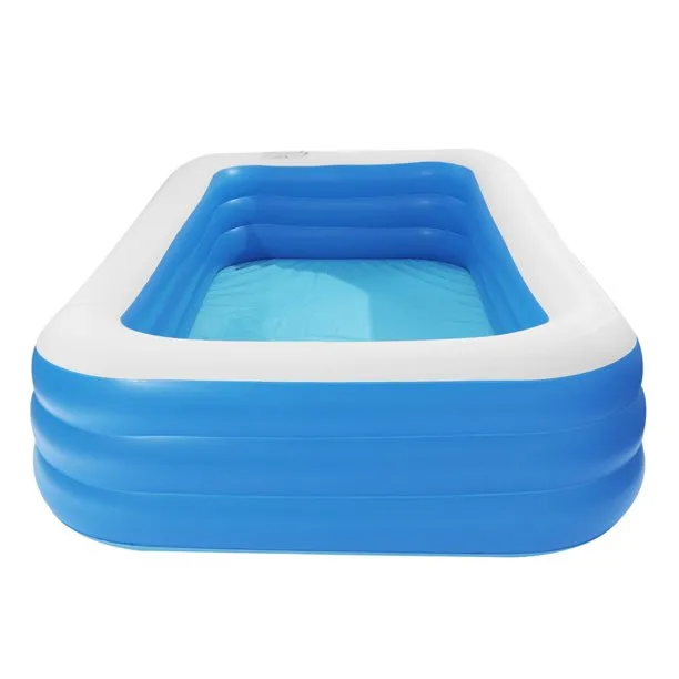 Inflatable Swimming Pool, 106" x 72" x 25"Family For Kids And Adults, Durable Backyard Pool With Pump, For Full-Sized Inflatable Pool For Kids, Adults, Outdoor, Backyard, Summer Water Party,J320