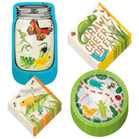 Insect & Bug Party Supplies - Backyard Bug Mix of Paper Plates, and Napkins (Serves 32)