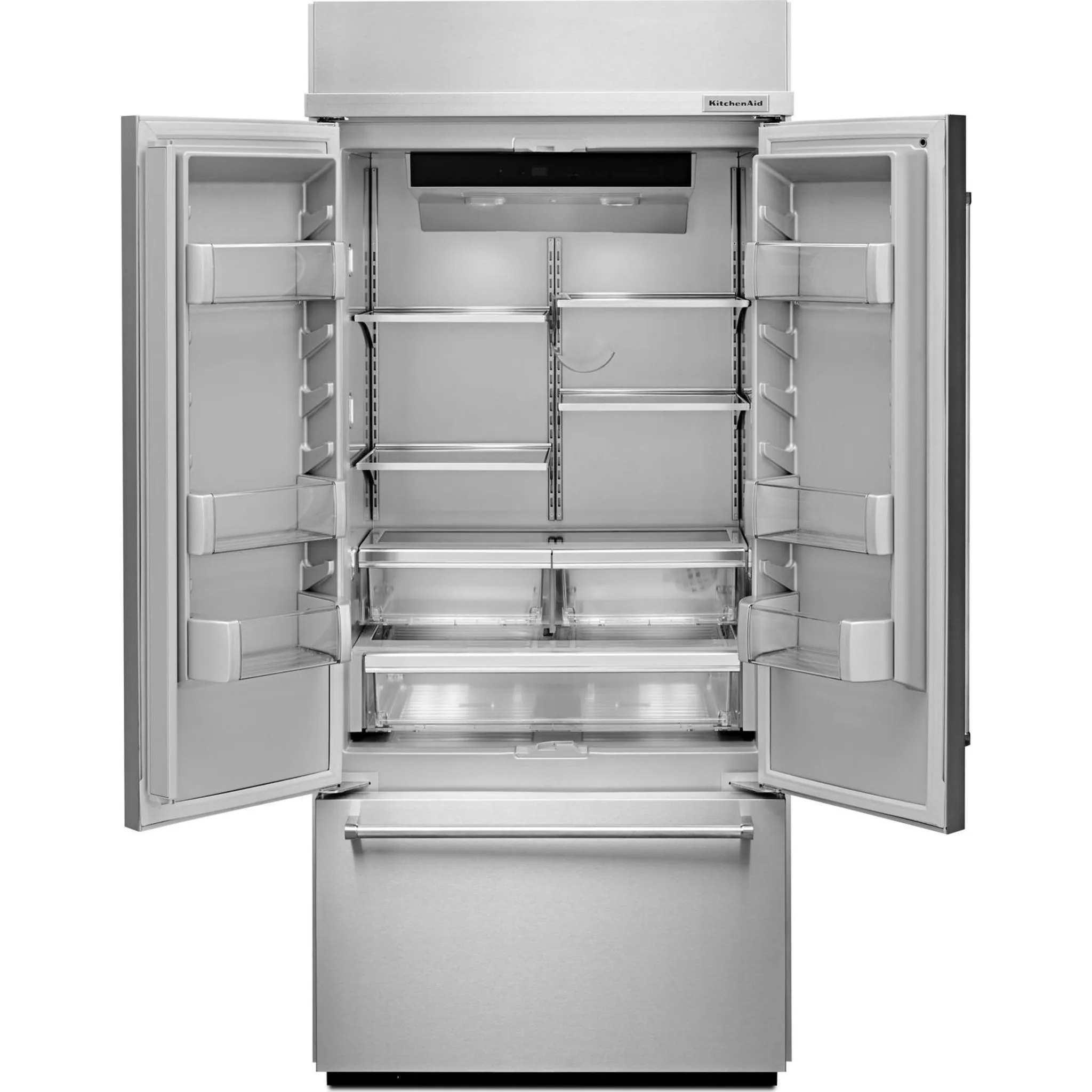 KitchenAid  20.8 cu. ft. 36" Width Built In Stainless Steel French Door Refrigerator with Platinum Interior Design (KBFN506ESS)