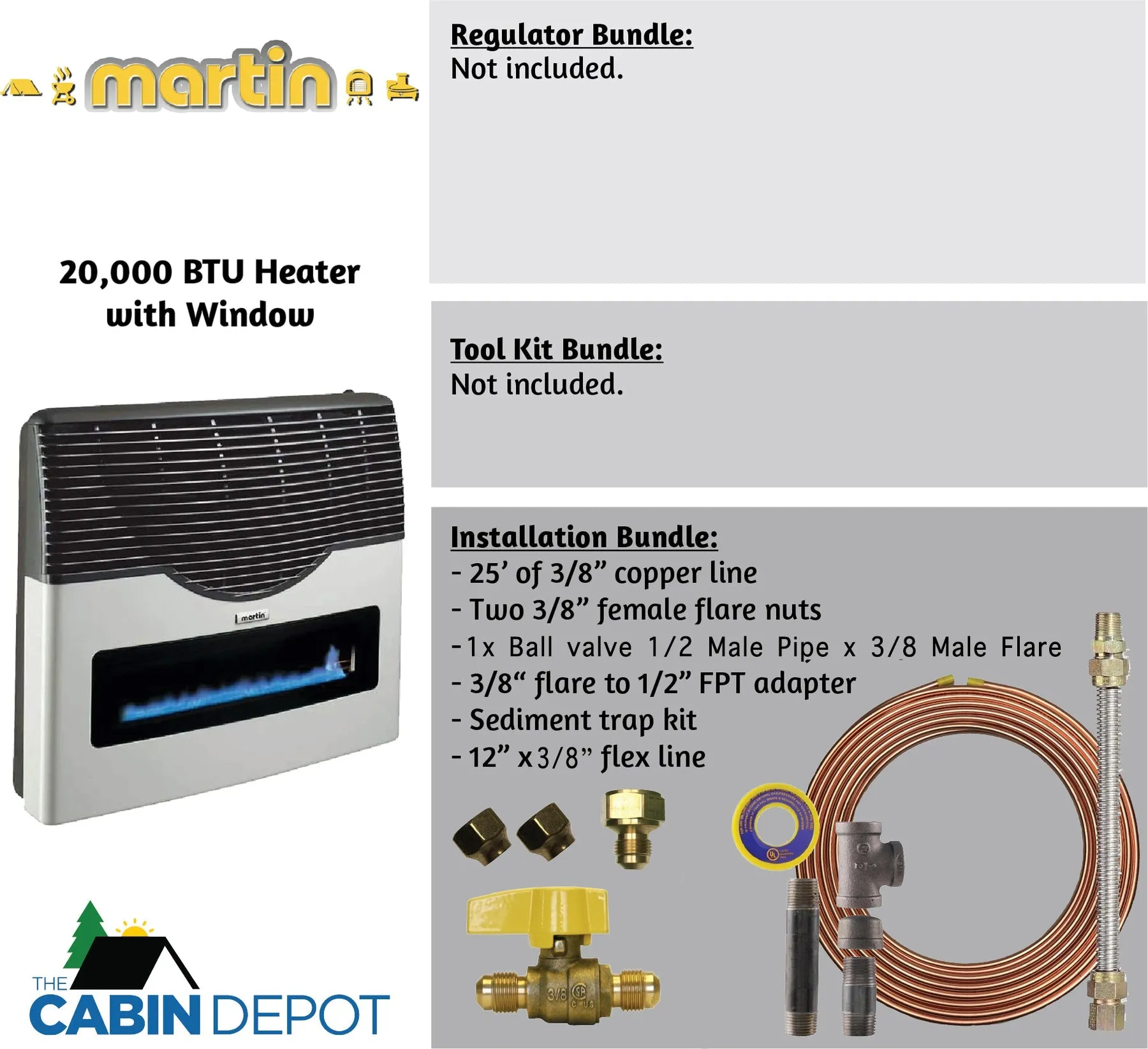 Martin 20000 BTU Propane Direct Vent Heater MDV20VP