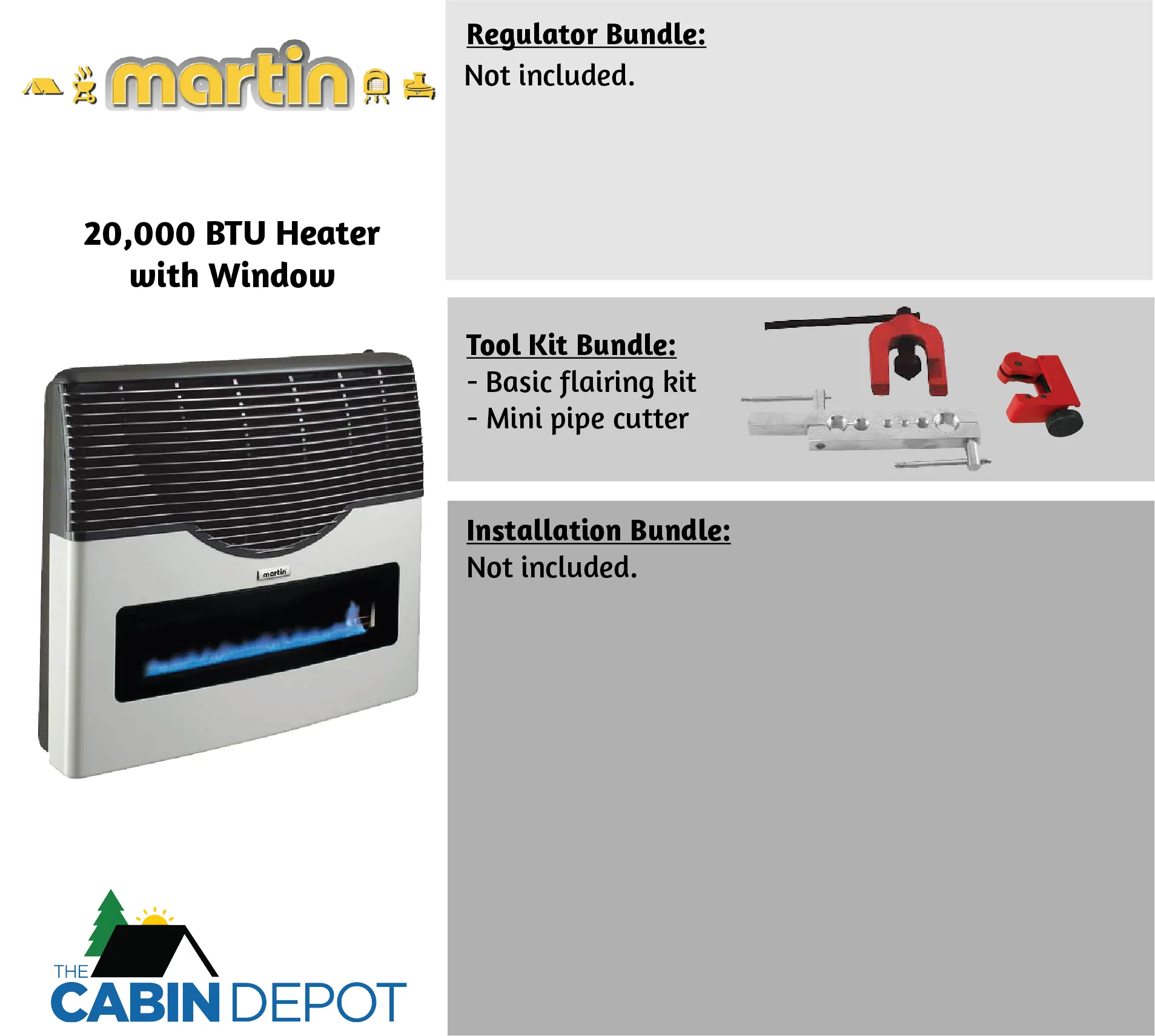 Martin 20000 BTU Propane Direct Vent Heater MDV20VP