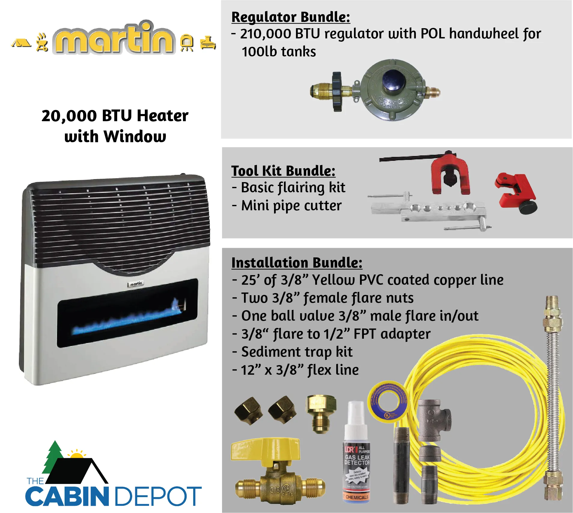 Martin 20000 BTU Propane Direct Vent Heater MDV20VP