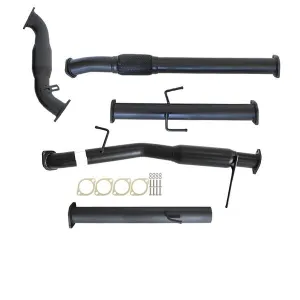 MITSUBISHI TRITON ML 2.5L 4D56 06 - 09 3" TURBO BACK CARBON OFFROAD EXHAUST WITH CAT AND HOTDOG