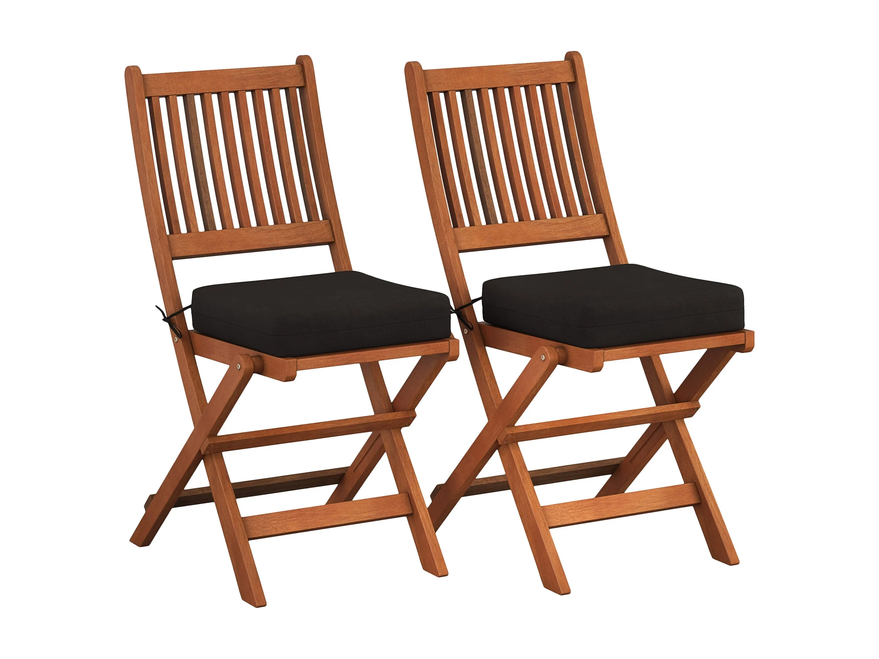 Outdoor Wood Folding Chairs, Set of 2