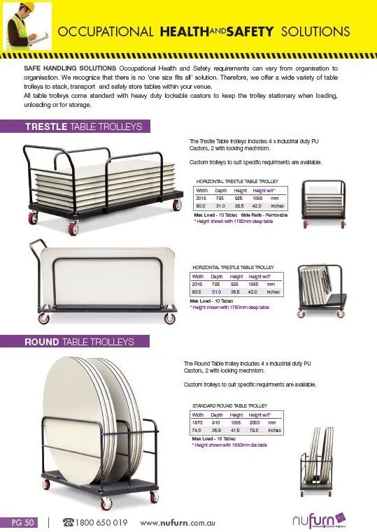 Platininum Linen-Free - 6ft Seminar Folding Tables