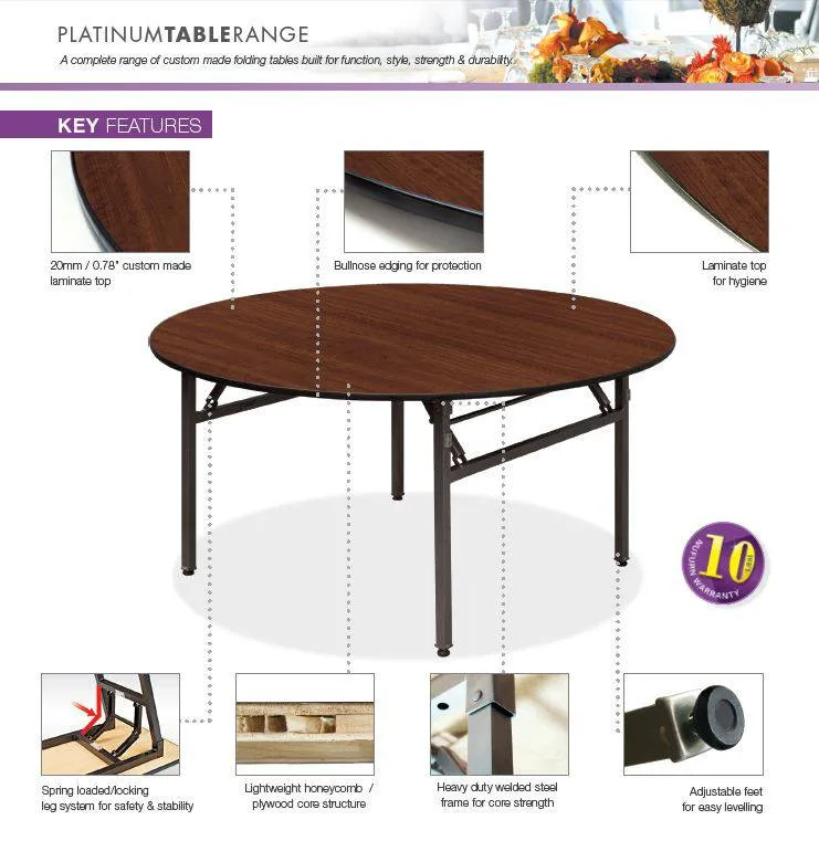 Platininum Linen-Free - 6ft Seminar Folding Tables