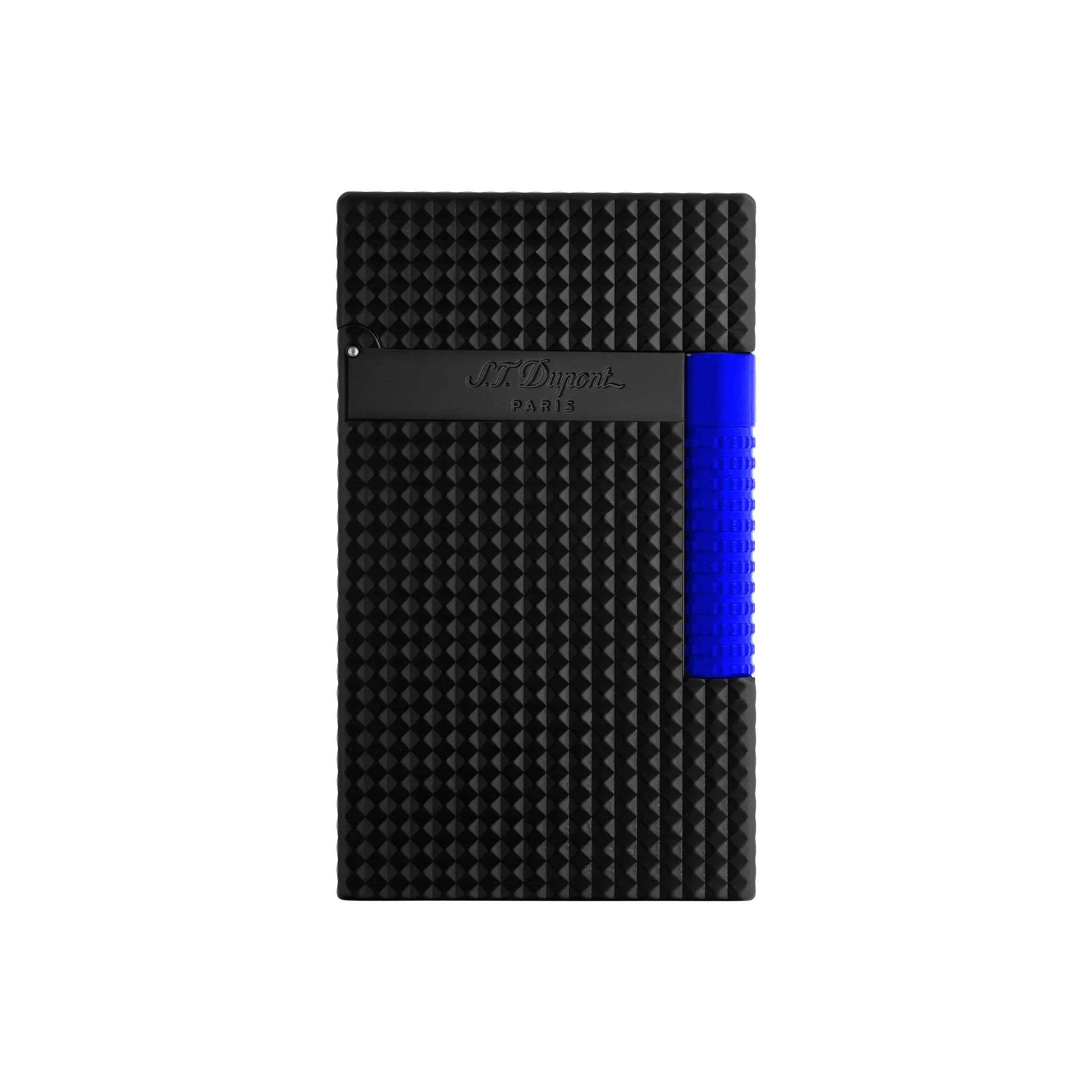 S.T. Dupont Fluo Black and Blue Line 2 Le Grand Cling Flint Lighter