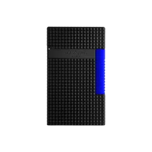 S.T. Dupont Fluo Black and Blue Line 2 Le Grand Cling Flint Lighter