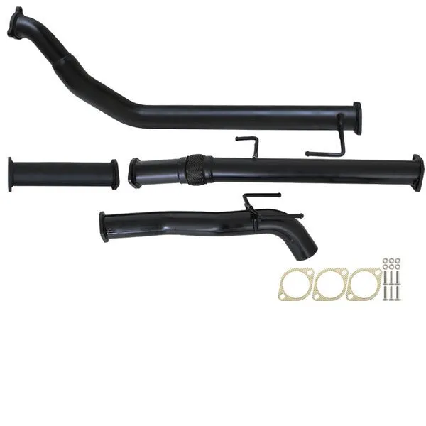 Toyota HILUX KUN16/26 3L 1KD-FTV D4D 2005 - 9/2015 3" TURBO BACK CARBON OFFROAD EXHAUST PIPE ONLY & DIFF DUMP TAILPIPE