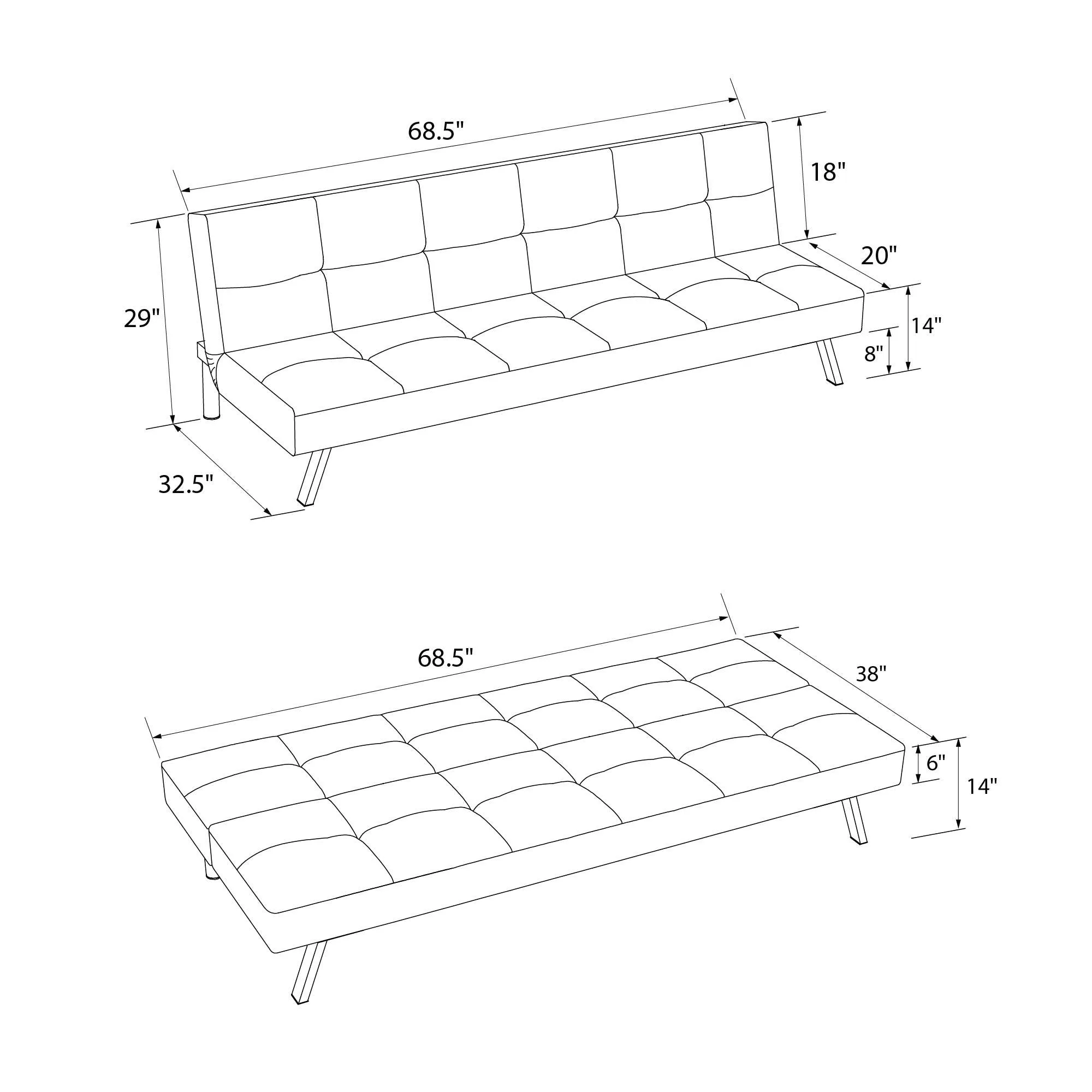 Zany Futon Sofa Bed