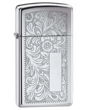 Zippo Venetian Slim Chrome Lighter